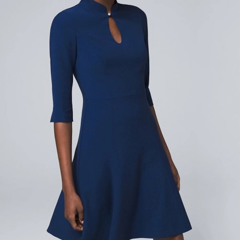 White House Black Market keyhole Fit and Flare Dress New Size 14 NWT